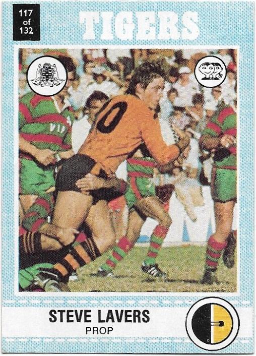 1977 Scanlens Rugby League (117) Steve Lavers Tigers