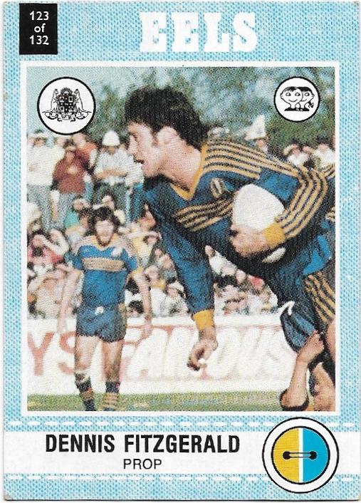 1977 Scanlens Rugby League (123) Dennis Fitzgerald Eels