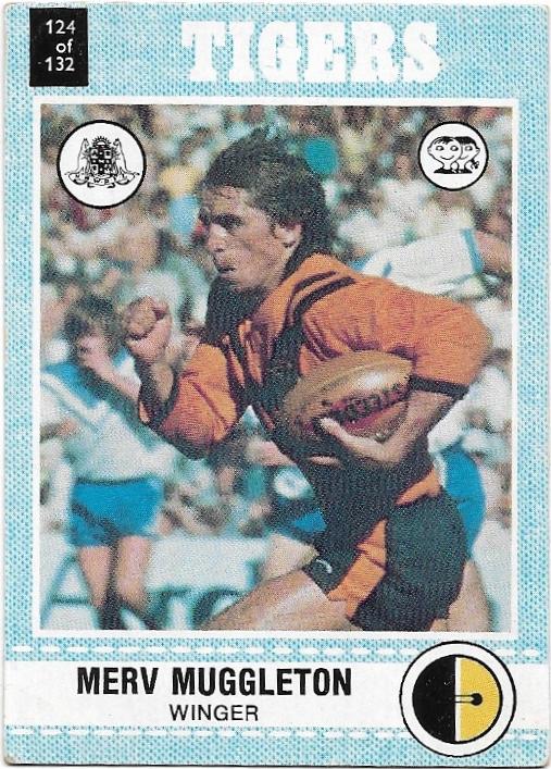 1977 Scanlens Rugby League (124) Merv Muggleton Tigers