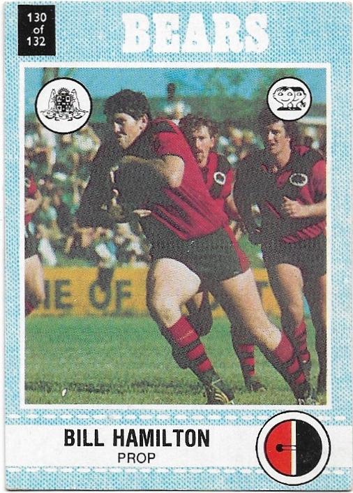 1977 Scanlens Rugby League (130) Bill Hamilton Bears