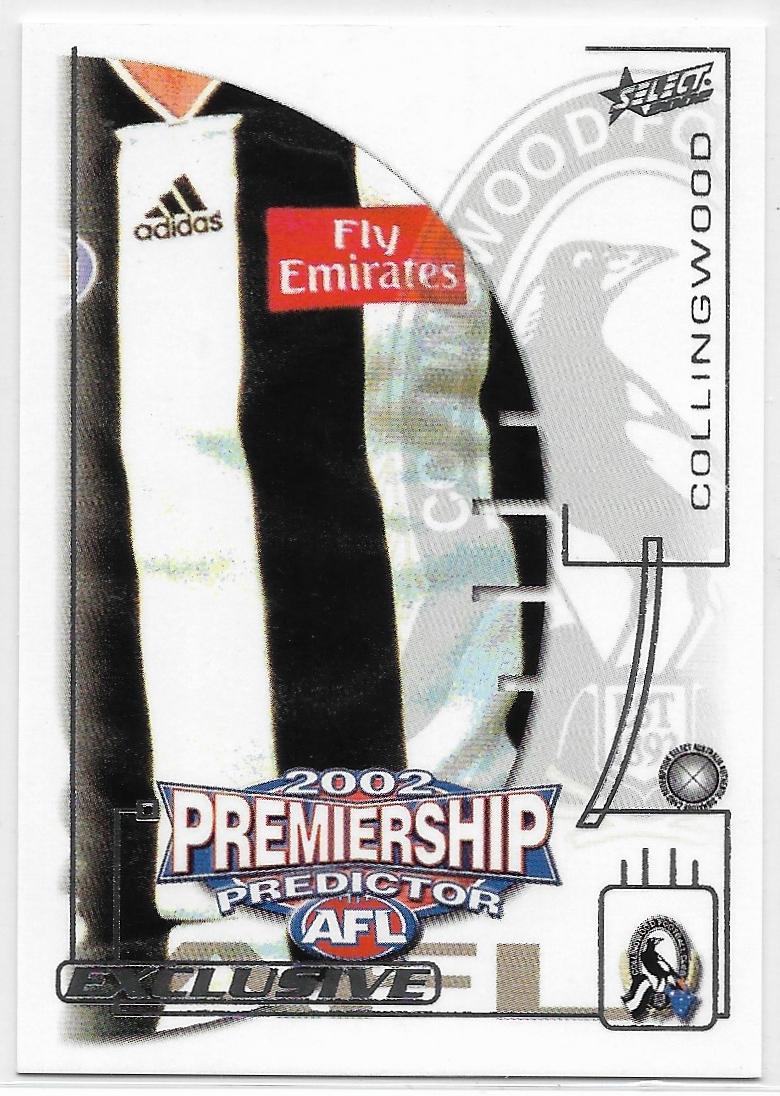 2002 Select Exclusive Premiership Predictor (PC4) Collingwood