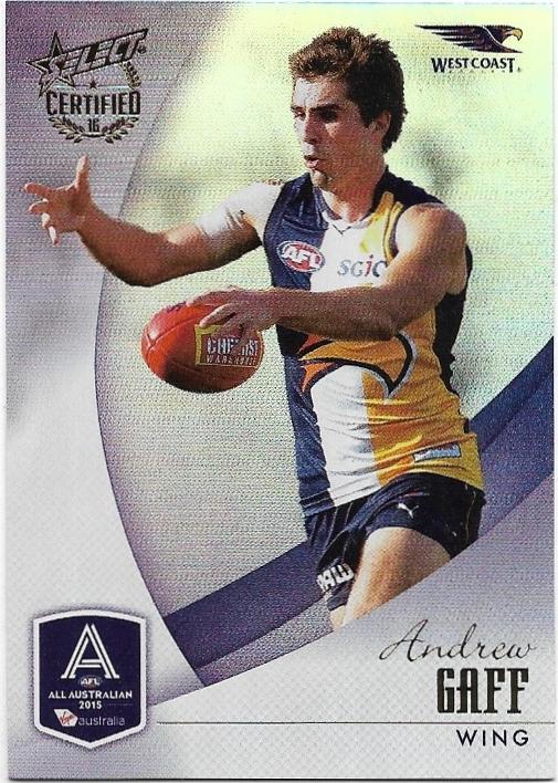 2016 Select Certified All Australian (AA9) Andrew Gaff West Coast