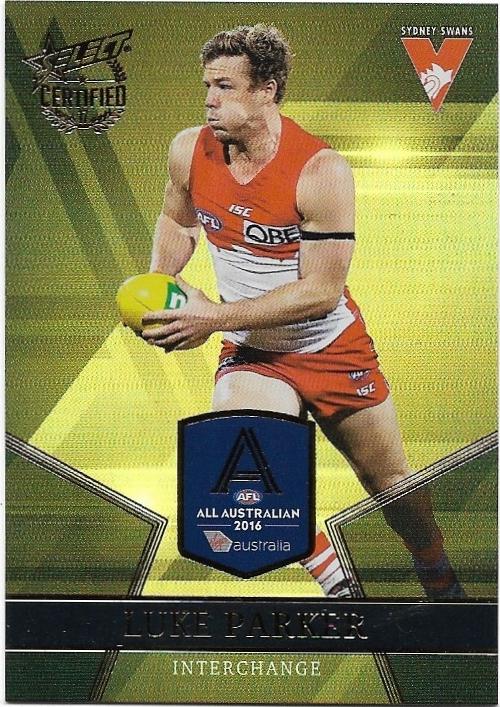 2017 Select Certified All Australian (AA22) Luke Parker Sydney