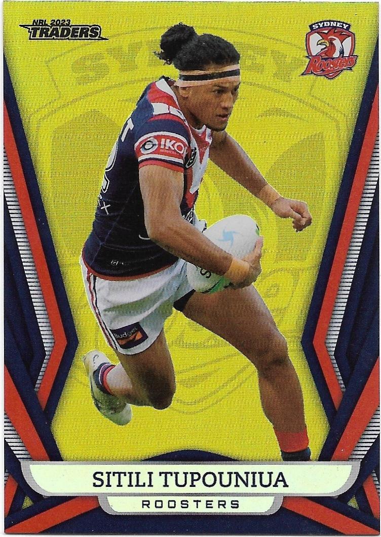 2023 Nrl Traders Titanium Pearl Gold Special (GS138) Sitili Tupouniua Roosters 23/72