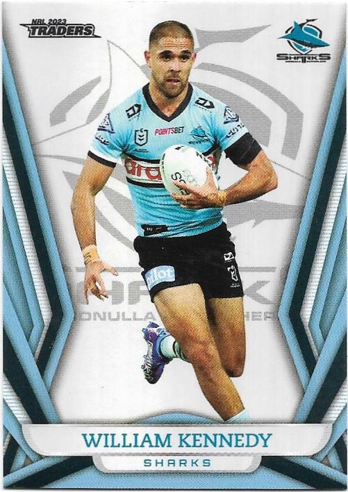 2023 Nrl Traders Titanium Pearl Parallel (PS035) William Kennedy Sharks
