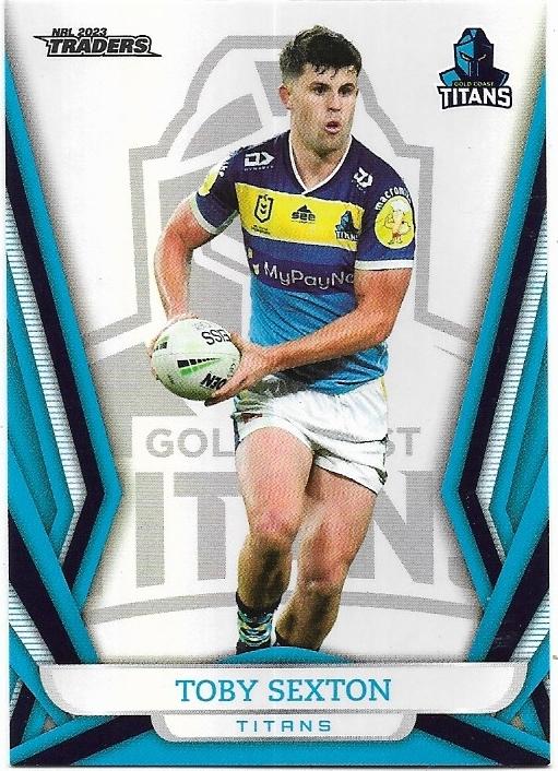 2023 Nrl Traders Titanium Pearl Parallel (PS050) Toby Sexton Titans