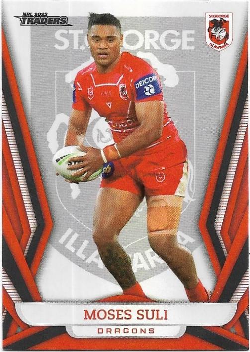 2023 Nrl Traders Titanium Pearl Parallel (PS130) Moses Suli Dragons