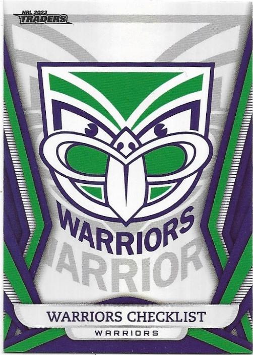 2023 Nrl Traders Titanium Pearl Parallel (PS141) Warriors Checklist