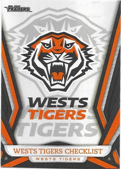 2023 Nrl Traders Titanium Pearl Parallel (PS151) Wests Tigers Checklist