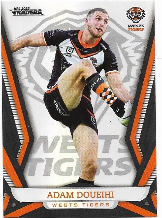 2023 Nrl Traders Titanium Pearl Parallel (PS152) Adam Doueihi Wests Tigers