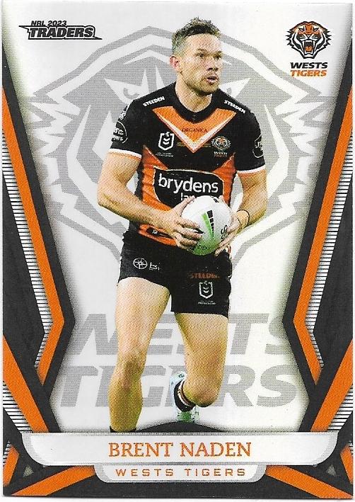 2023 Nrl Traders Titanium Pearl Parallel (PS156) Brent Naden Wests Tigers