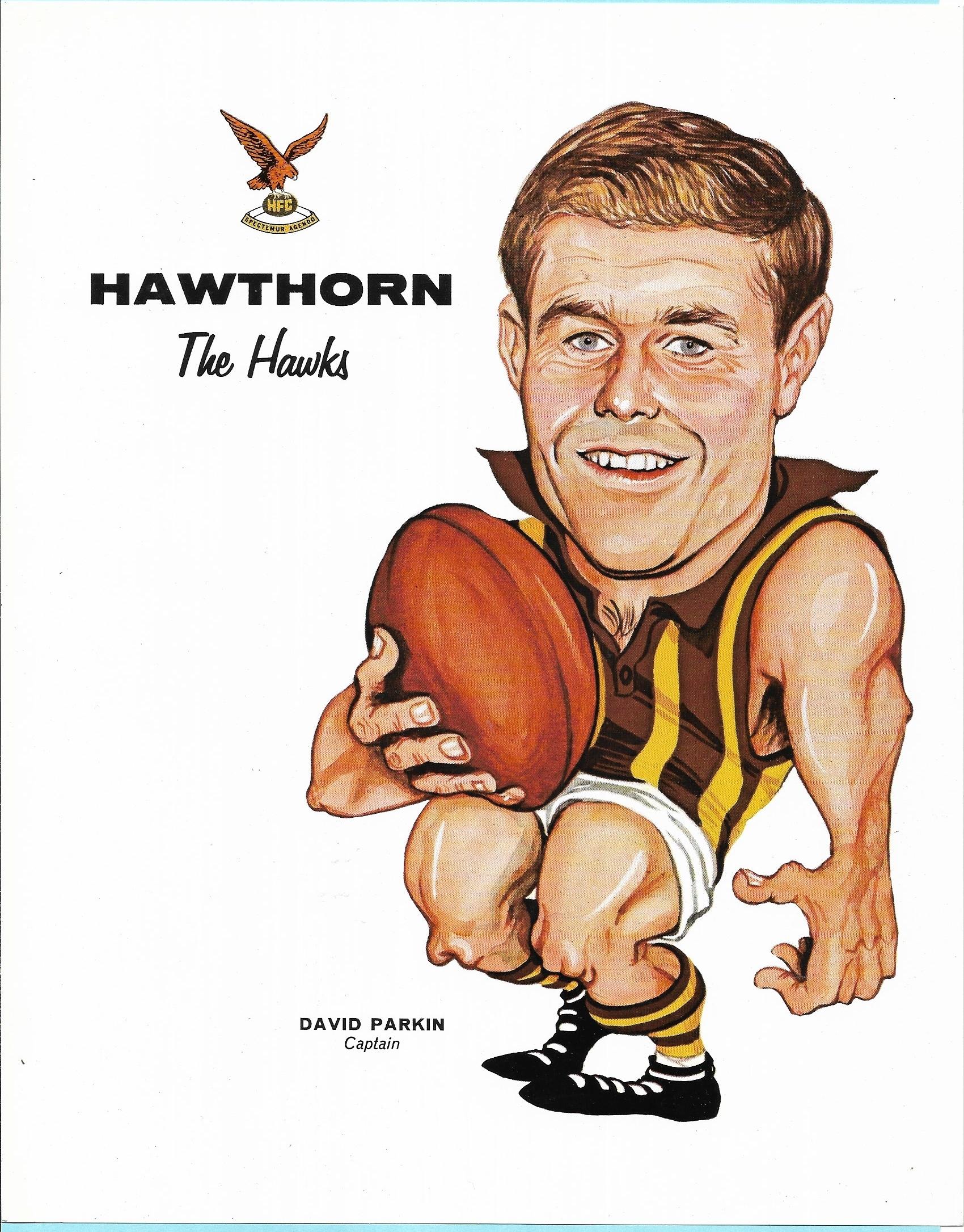 1969 Twisties Captain Poster Hawthorn – David Parkin (Near Mint)