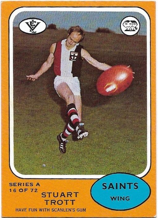 1973 A VFL Scanlens (16) Stuart Trott St. Kilda