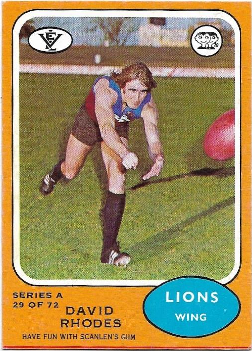 1973 A VFL Scanlens (29) David Rhodes Fitzroy
