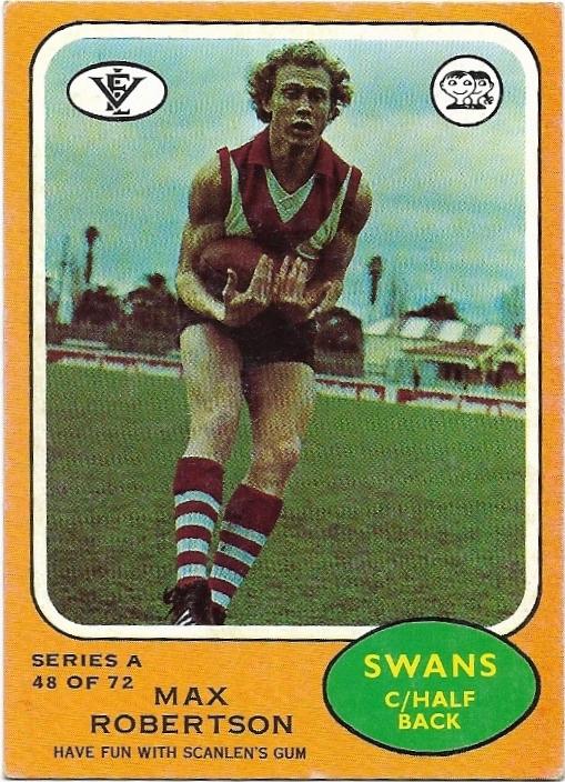 1973 A VFL Scanlens (48) Max Robertson South Melbourne