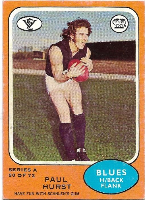 1973 A VFL Scanlens (50) Paul Hurst Carlton