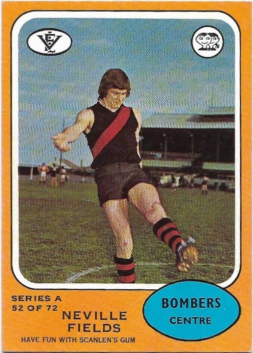 1973 A VFL Scanlens (52) Neville Fields Essendon
