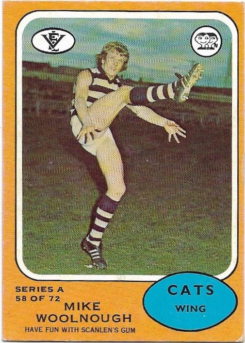 1973 A VFL Scanlens (58) Mike Woolnough Geelong
