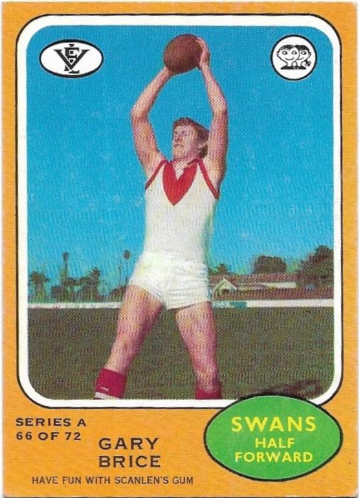 1973 A VFL Scanlens (66) Gary Brice South Melbourne