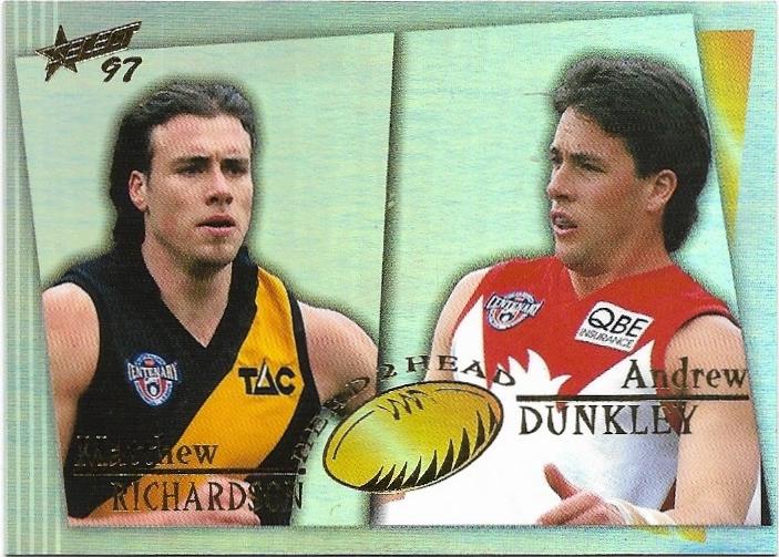 1997 Select Ultimate Head 2 Head (H2H12) Matthew Richardson & Andrew Dunkley