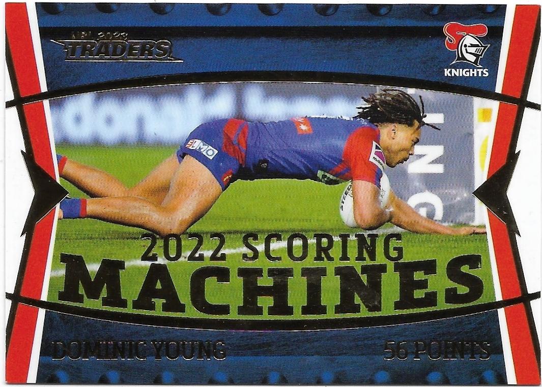 2023 Nrl Traders Titanium Scoring Machines (SM08) Dominic Young Knights 079/120