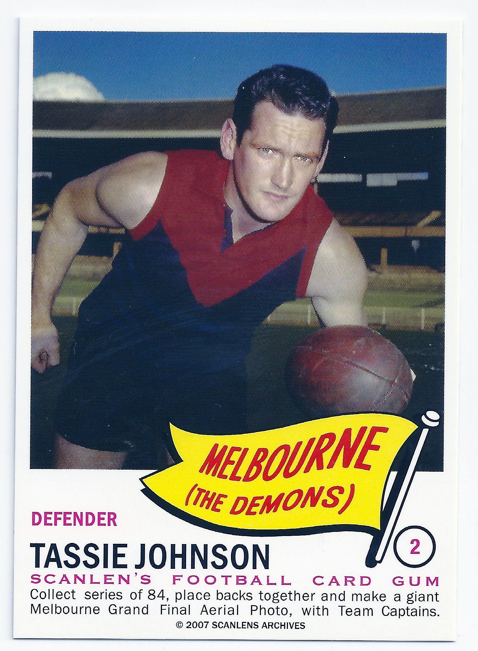 2007 – 1966 Scanlens Flag Archives (2) Tassie Johnson Melbourne