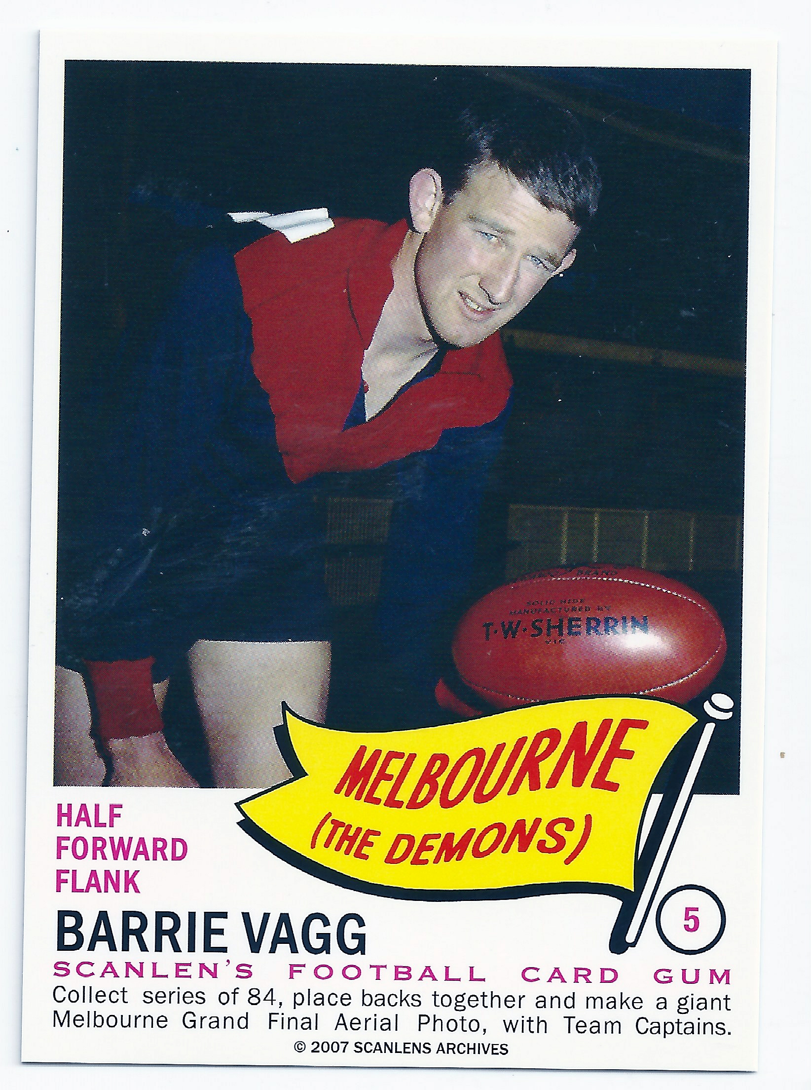 2007 – 1966 Scanlens Flag Archives (5) Barrie Vagg Melbourne