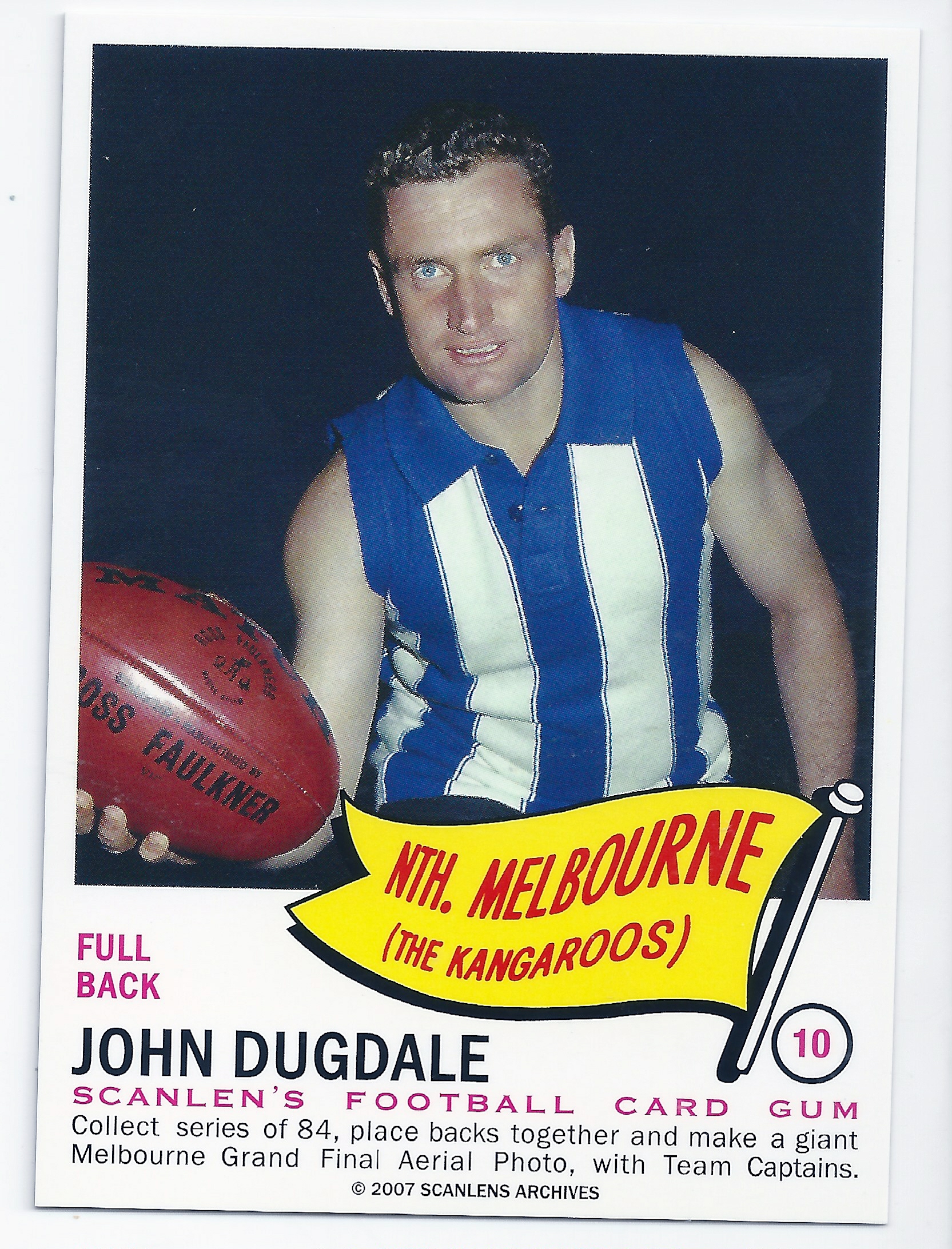 2007 – 1966 Scanlens Flag Archives (10) John Dugdale North Melbourne