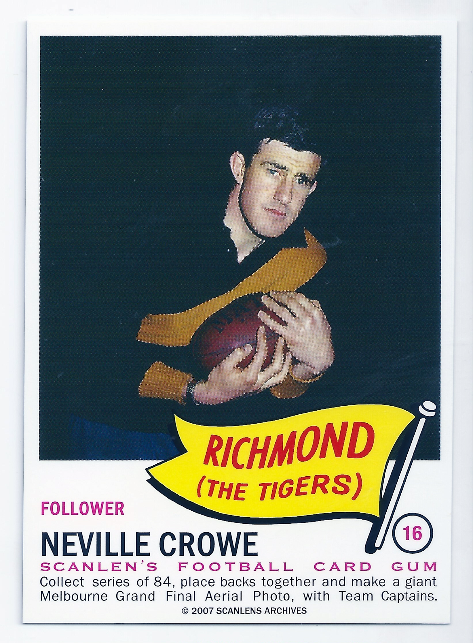 2007 – 1966 Scanlens Flag Archives (16) Neville Crowe Richmond