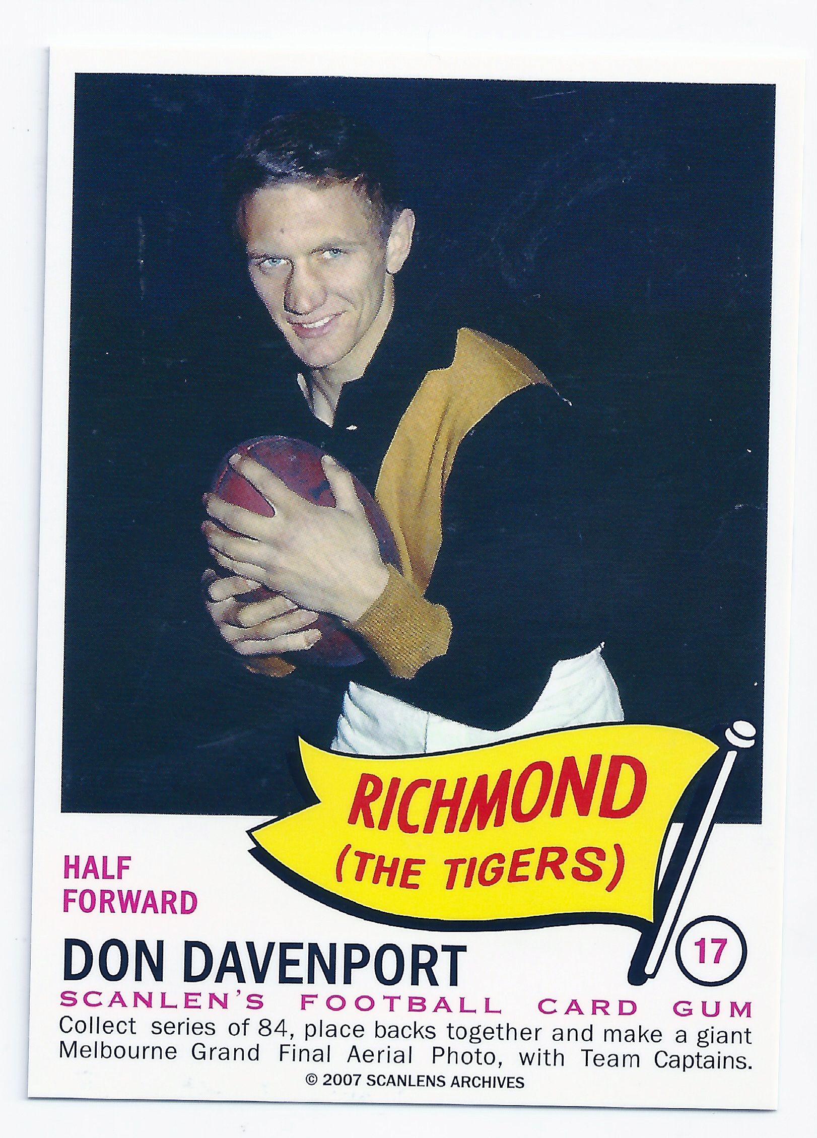 2007 – 1966 Scanlens Flag Archives (17) Don Davenport Richmond
