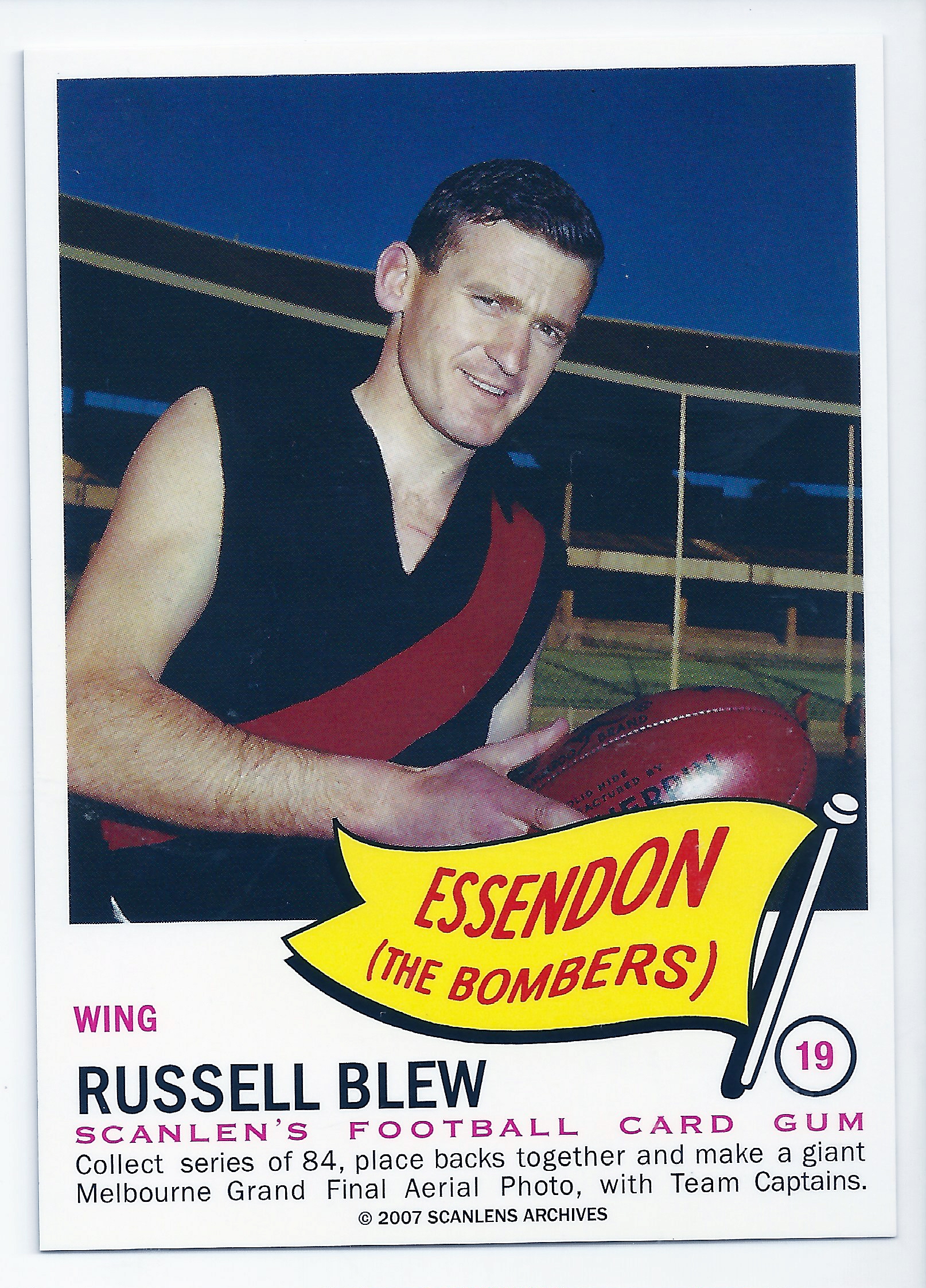 2007 – 1966 Scanlens Flag Archives (19) Russell Blew Essendon