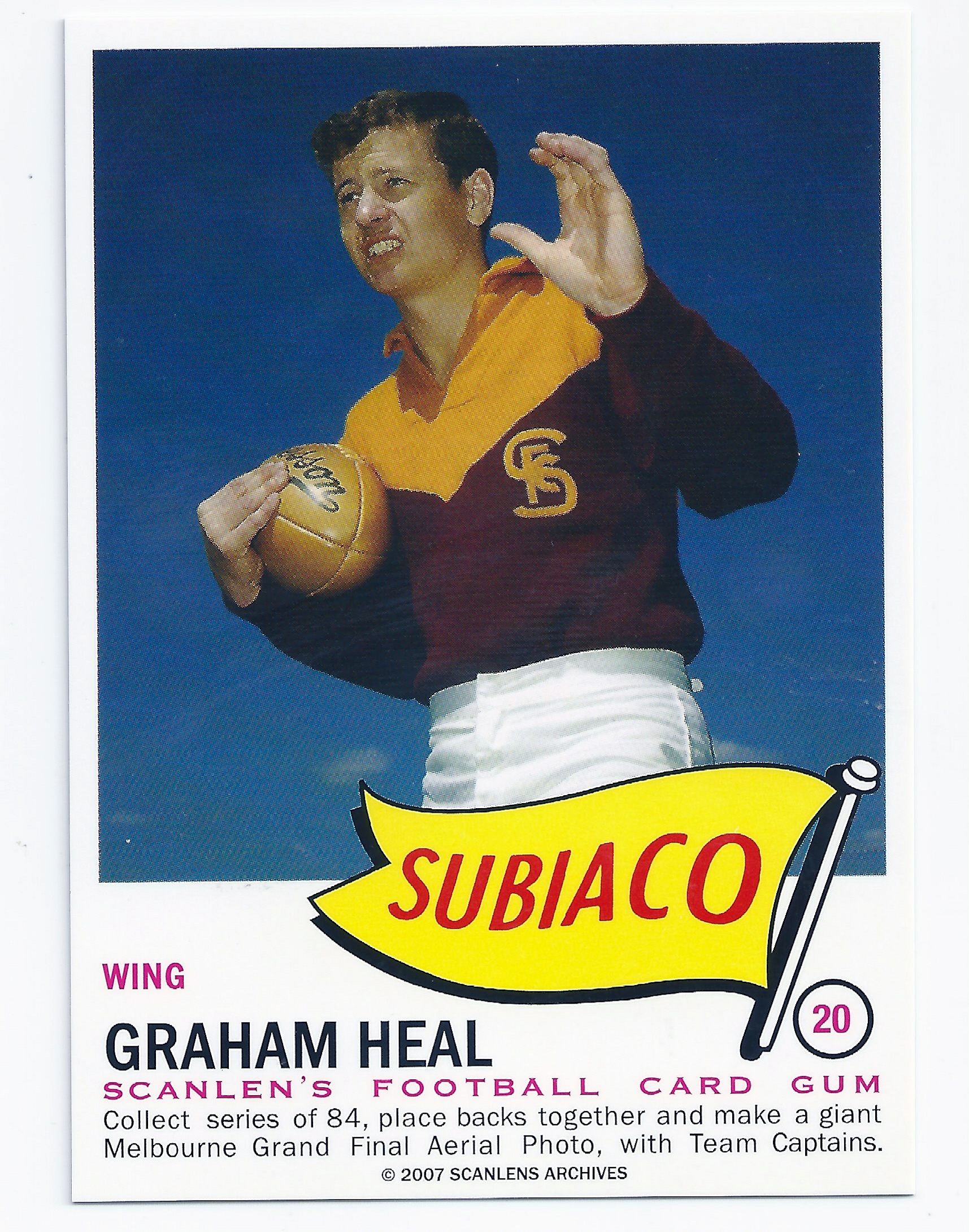 2007 – 1966 Scanlens Flag Archives (20) Graham Heal Subiaco