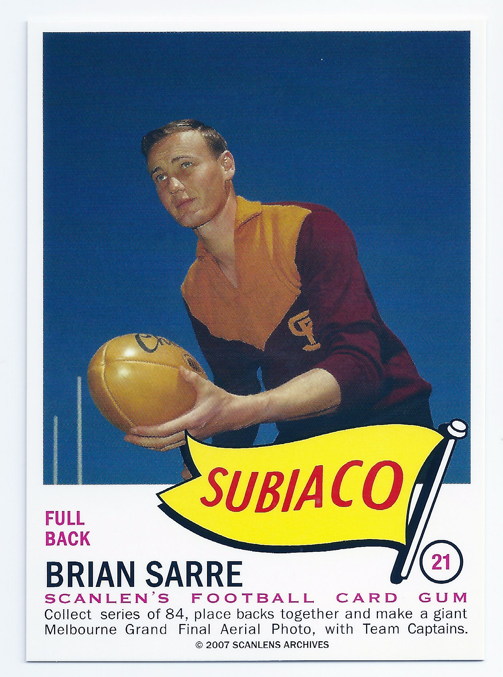 2007 – 1966 Scanlens Flag Archives (21) Brian Sarre Subiaco