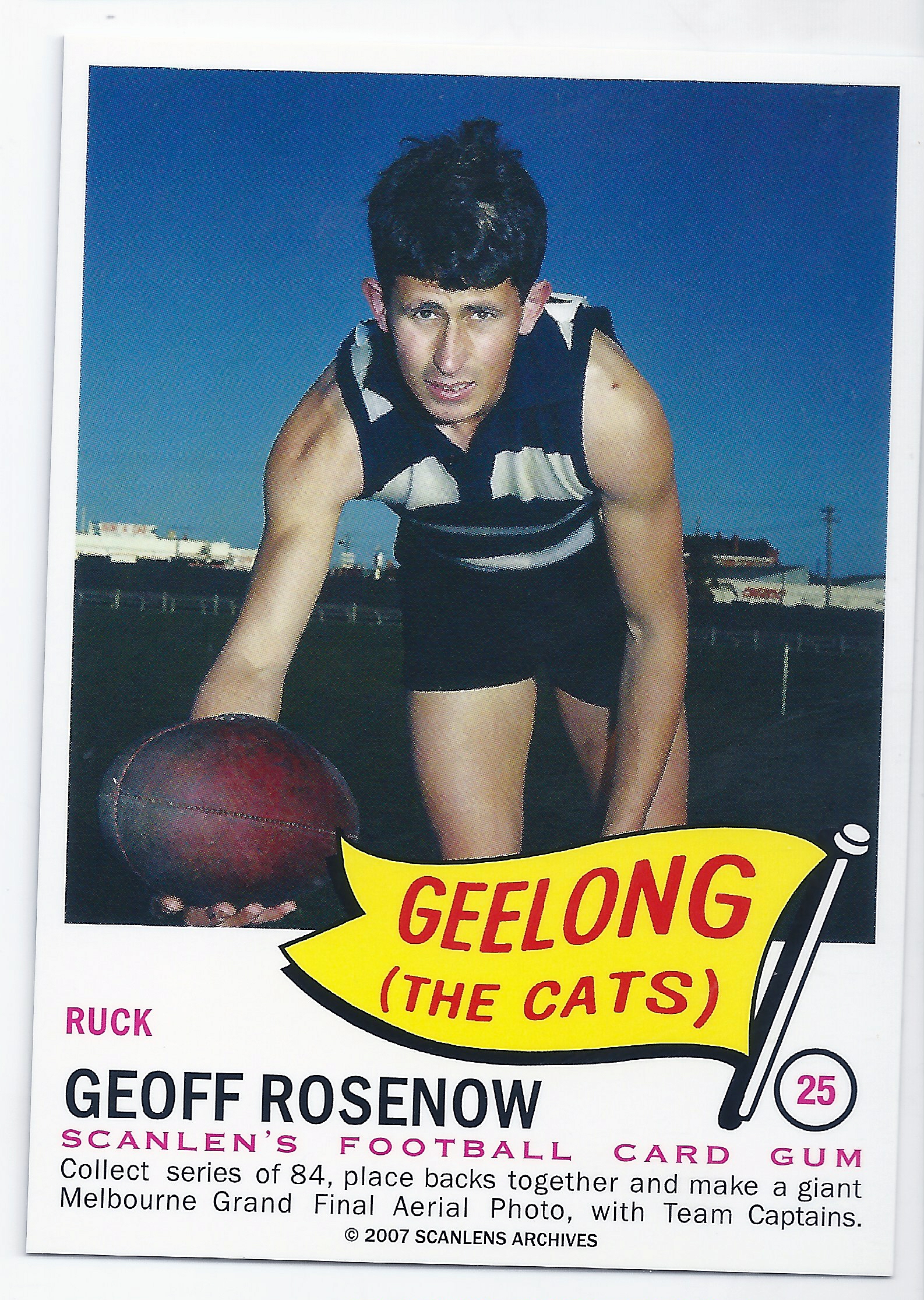2007 – 1966 Scanlens Flag Archives (25) Geoff Rosenow Geelong