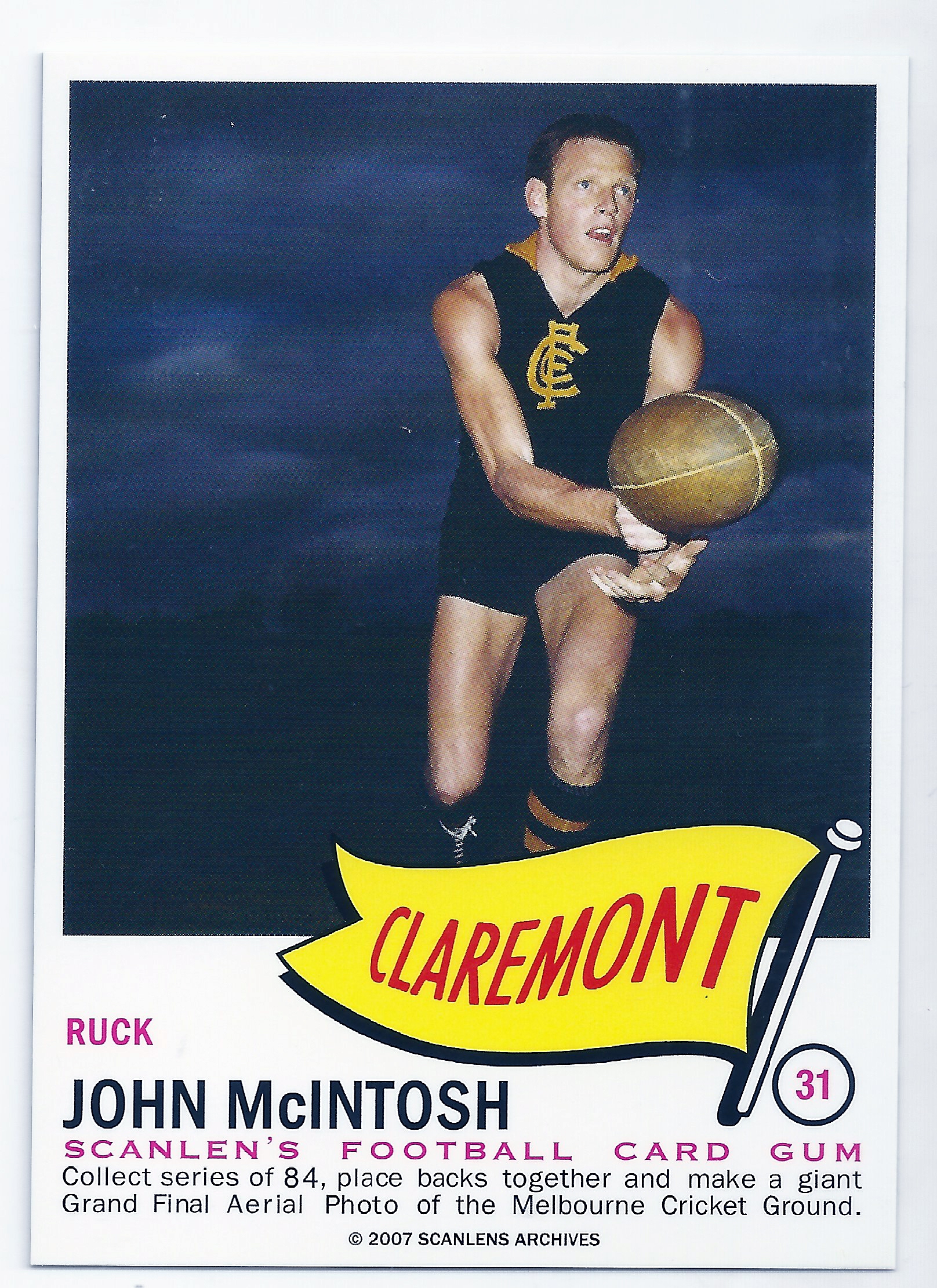 2007 – 1966 Scanlens Flag Archives (31) John McIntosh Claremont