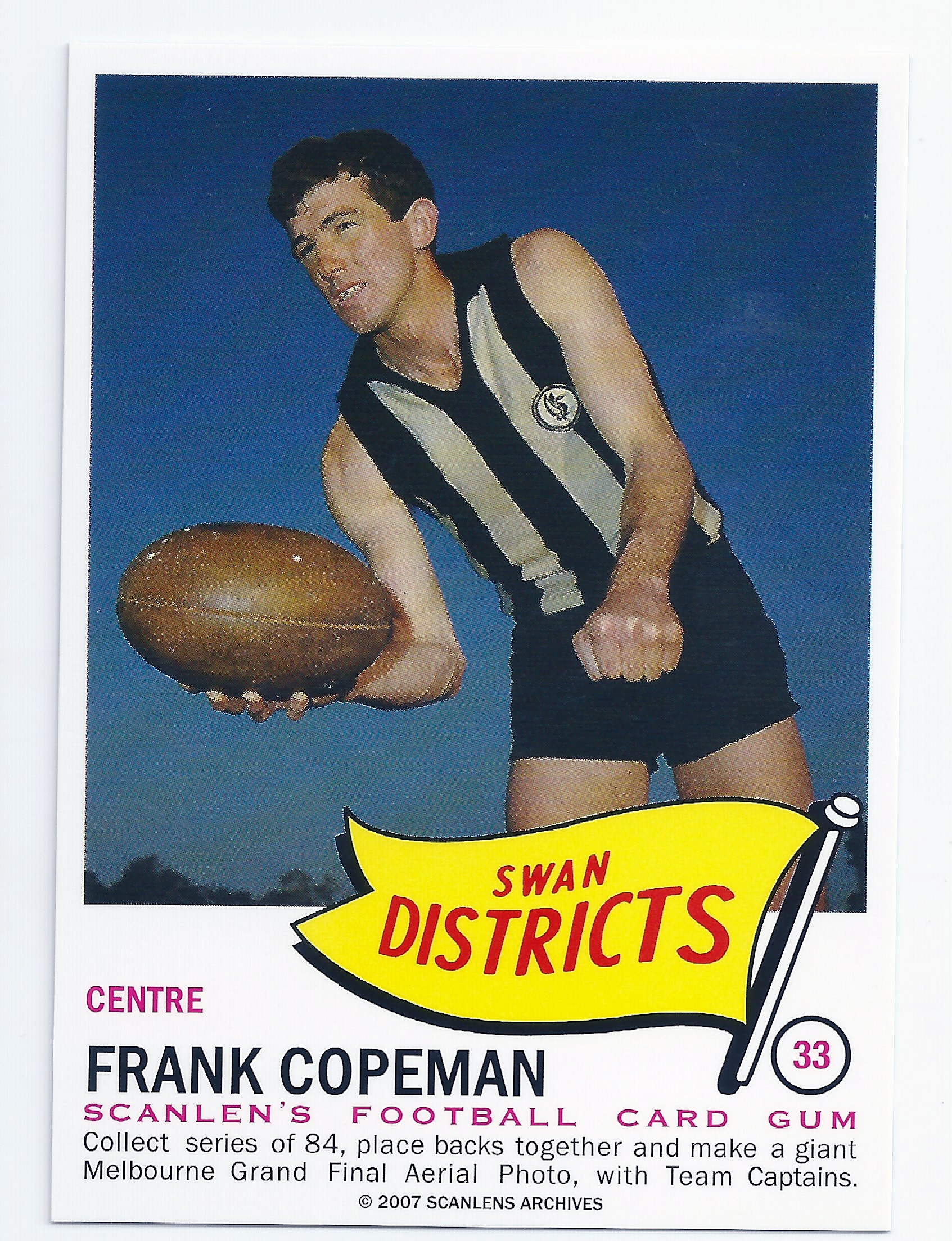 2007 – 1966 Scanlens Flag Archives (33) Frank Copeman Swan Districts