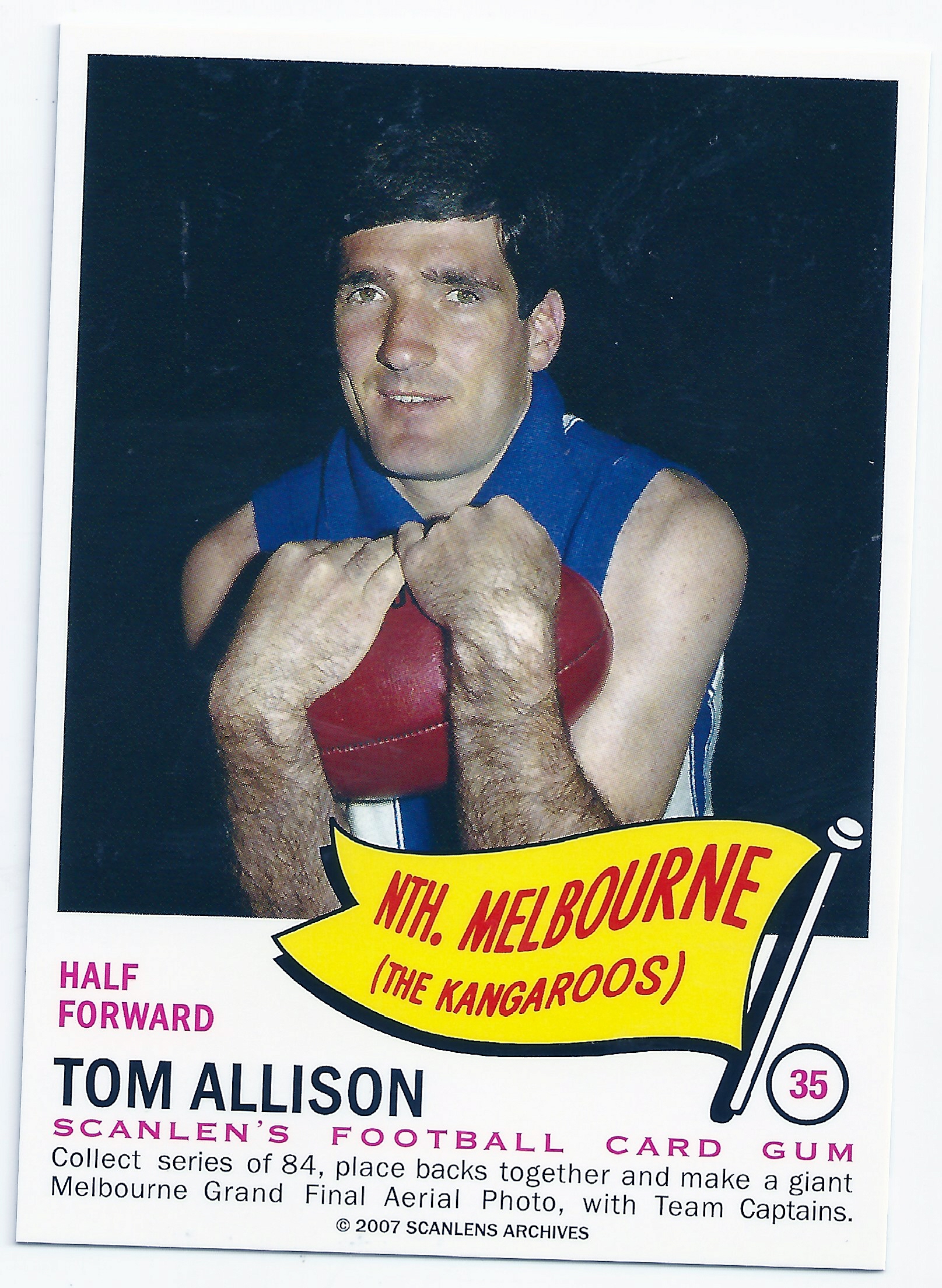 2007 – 1966 Scanlens Flag Archives (35) Tom Allison North Melbourne