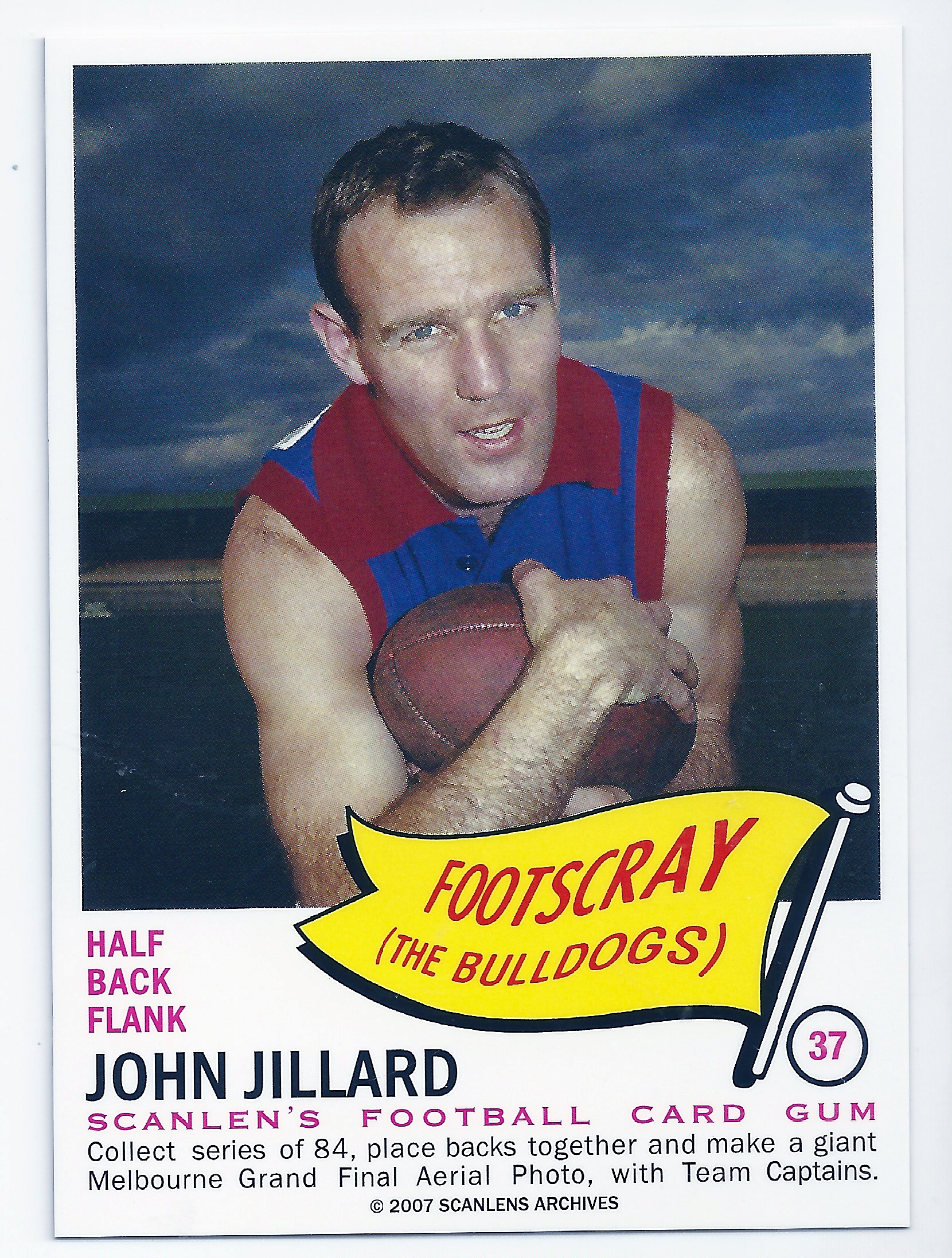2007 – 1966 Scanlens Flag Archives (37) John Jillard Footscray