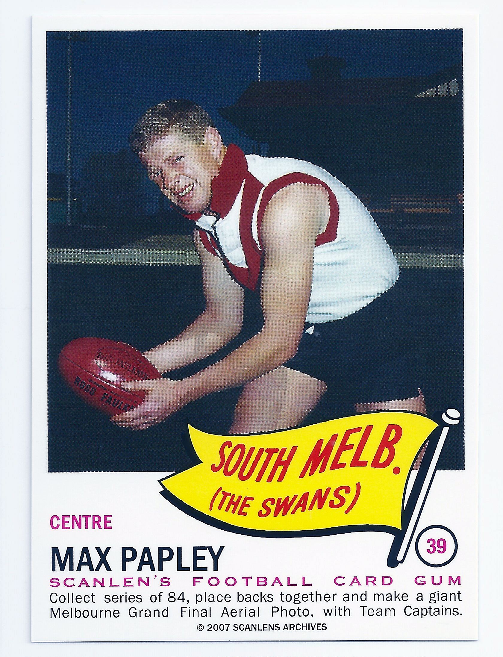 2007 – 1966 Scanlens Flag Archives (39) Max Papley South Melbourne