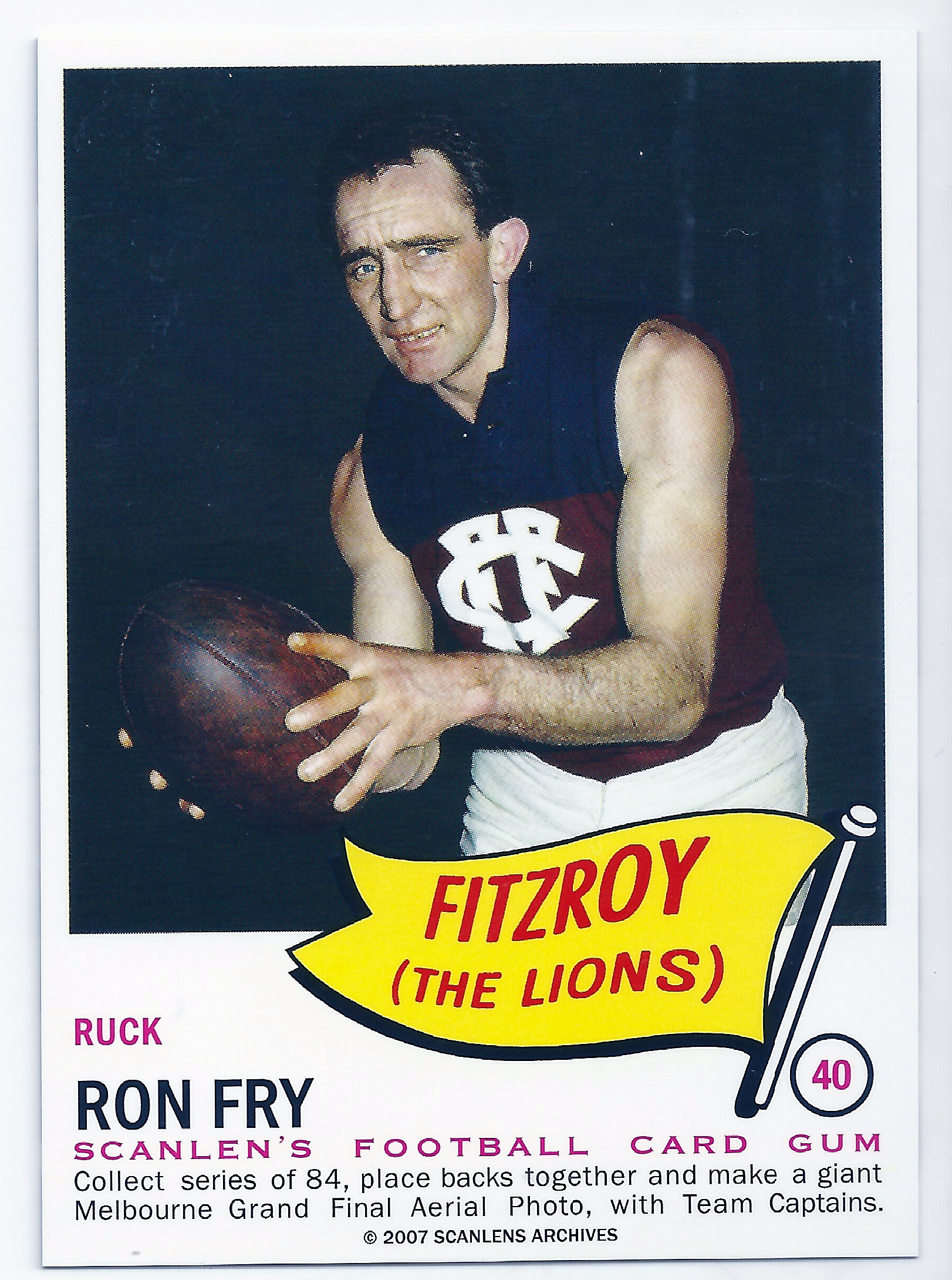 2007 – 1966 Scanlens Flag Archives (40) Ron Fry Fitzroy