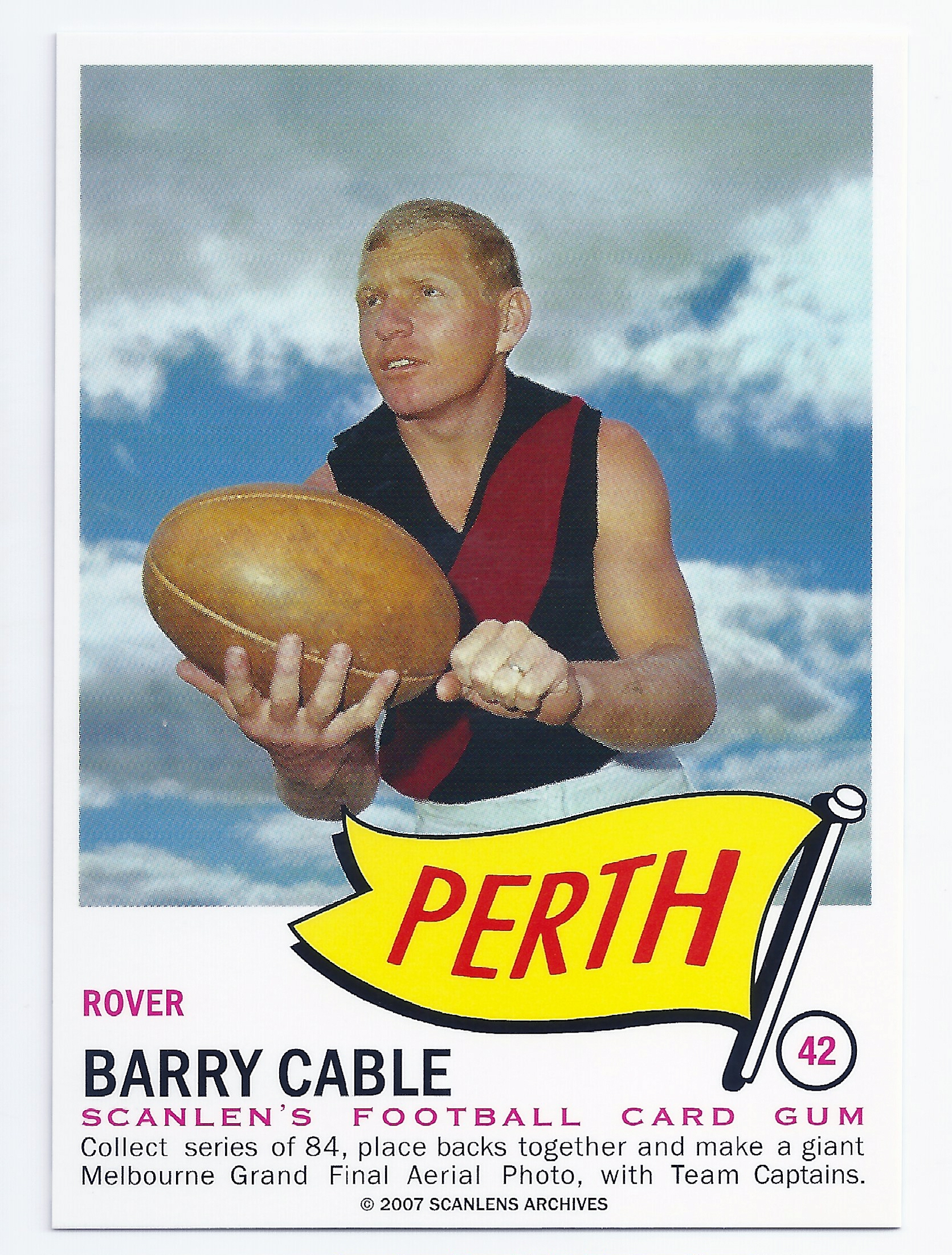 2007 – 1966 Scanlens Flag Archives (42) Barry Cable Perth