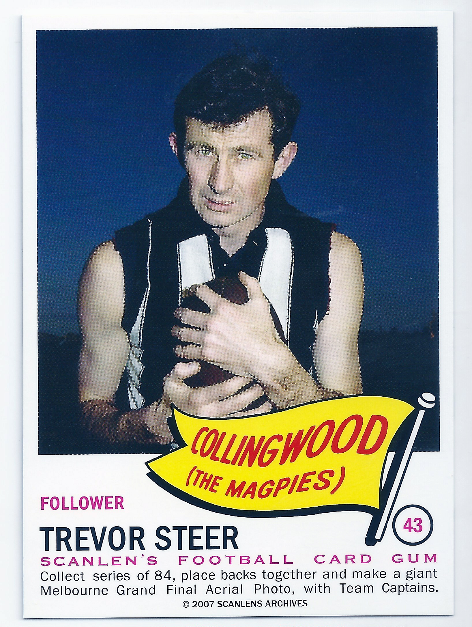 2007 – 1966 Scanlens Flag Archives (43) Trevor Steer Collingwood