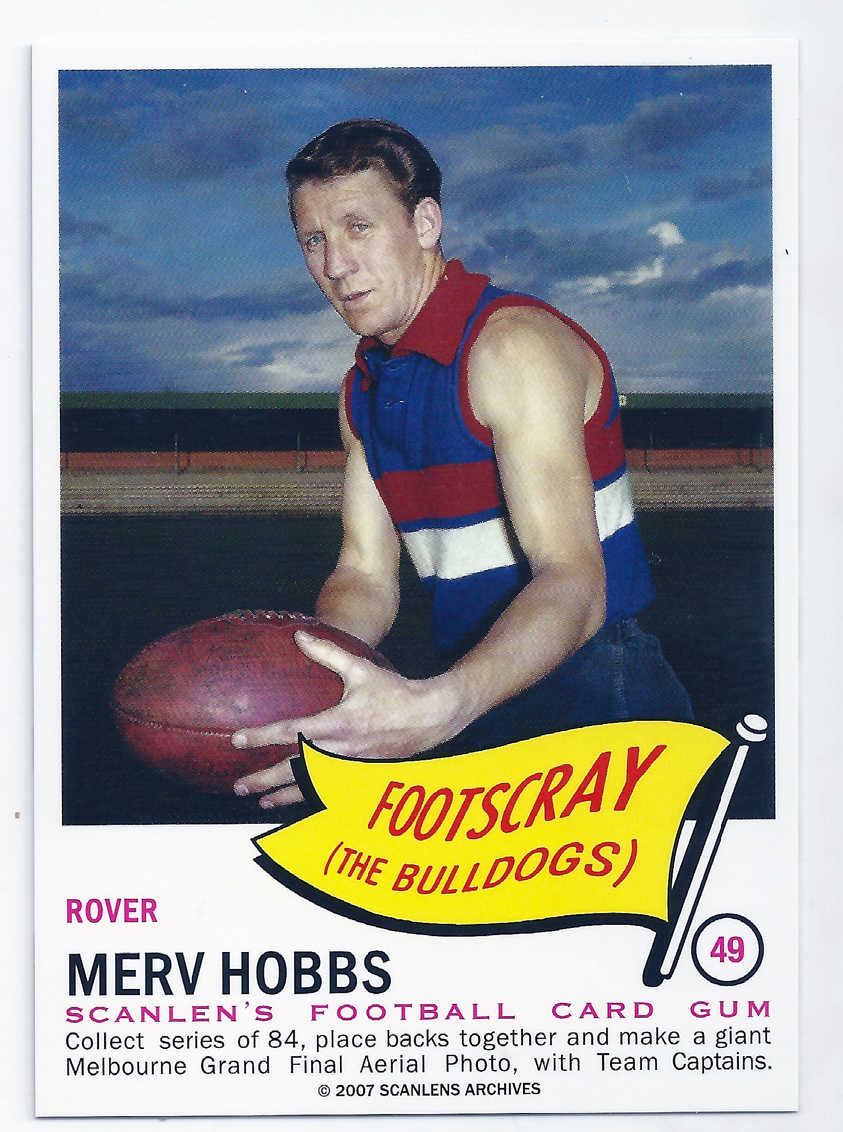 2007 – 1966 Scanlens Flag Archives (49) Merv Hobbs Footscray