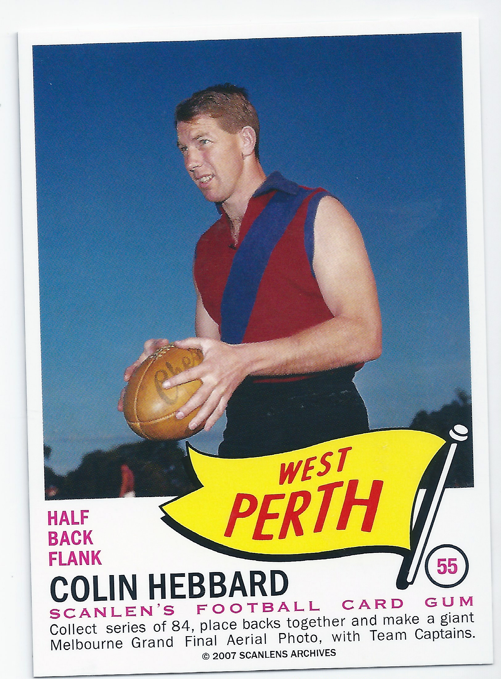 2007 – 1966 Scanlens Flag Archives (55) Colin Hebbard West Perth