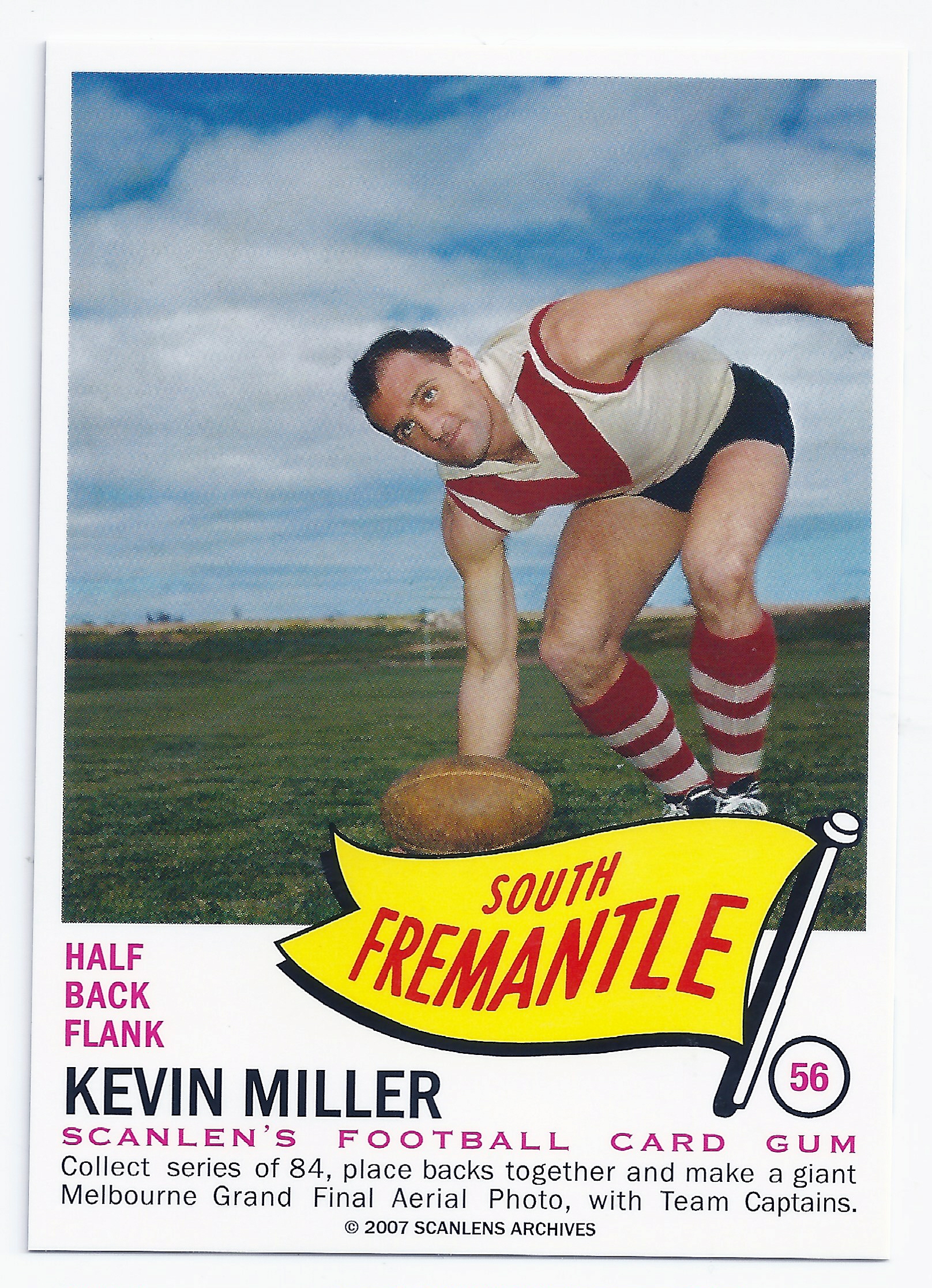 2007 – 1966 Scanlens Flag Archives (56) Kevin Miller South Fremantle