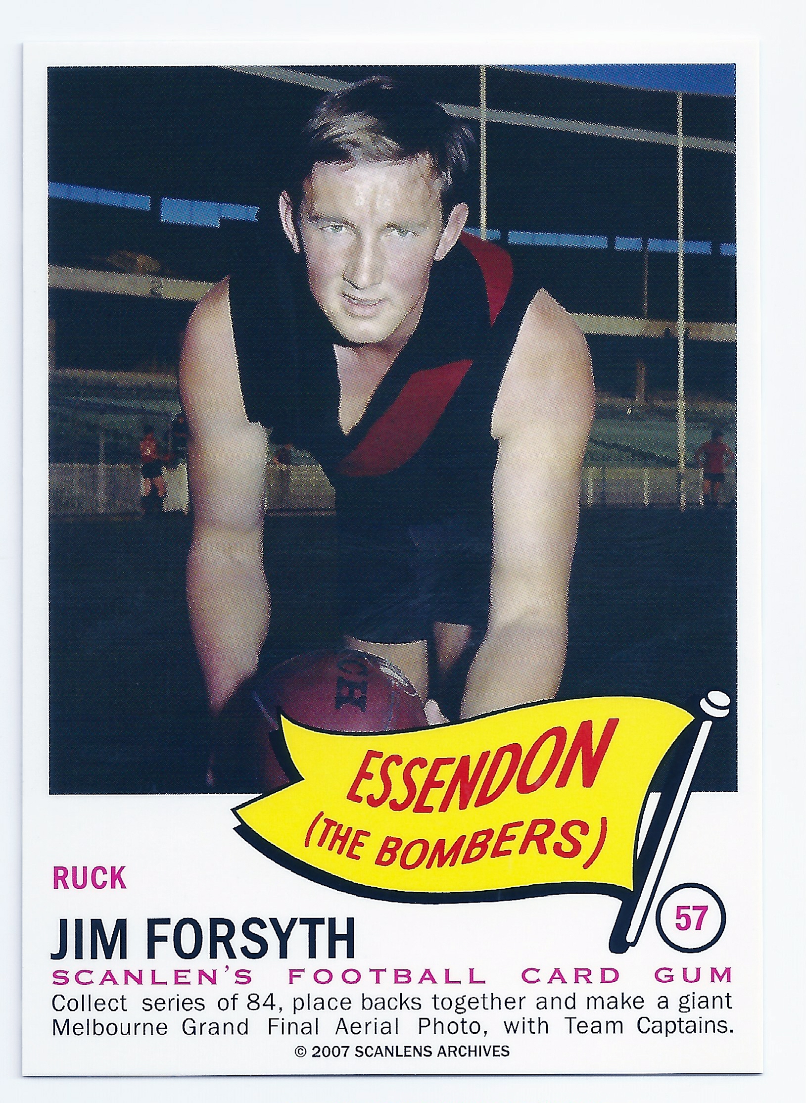 2007 – 1966 Scanlens Flag Archives (57) Jim Forsyth Essendon