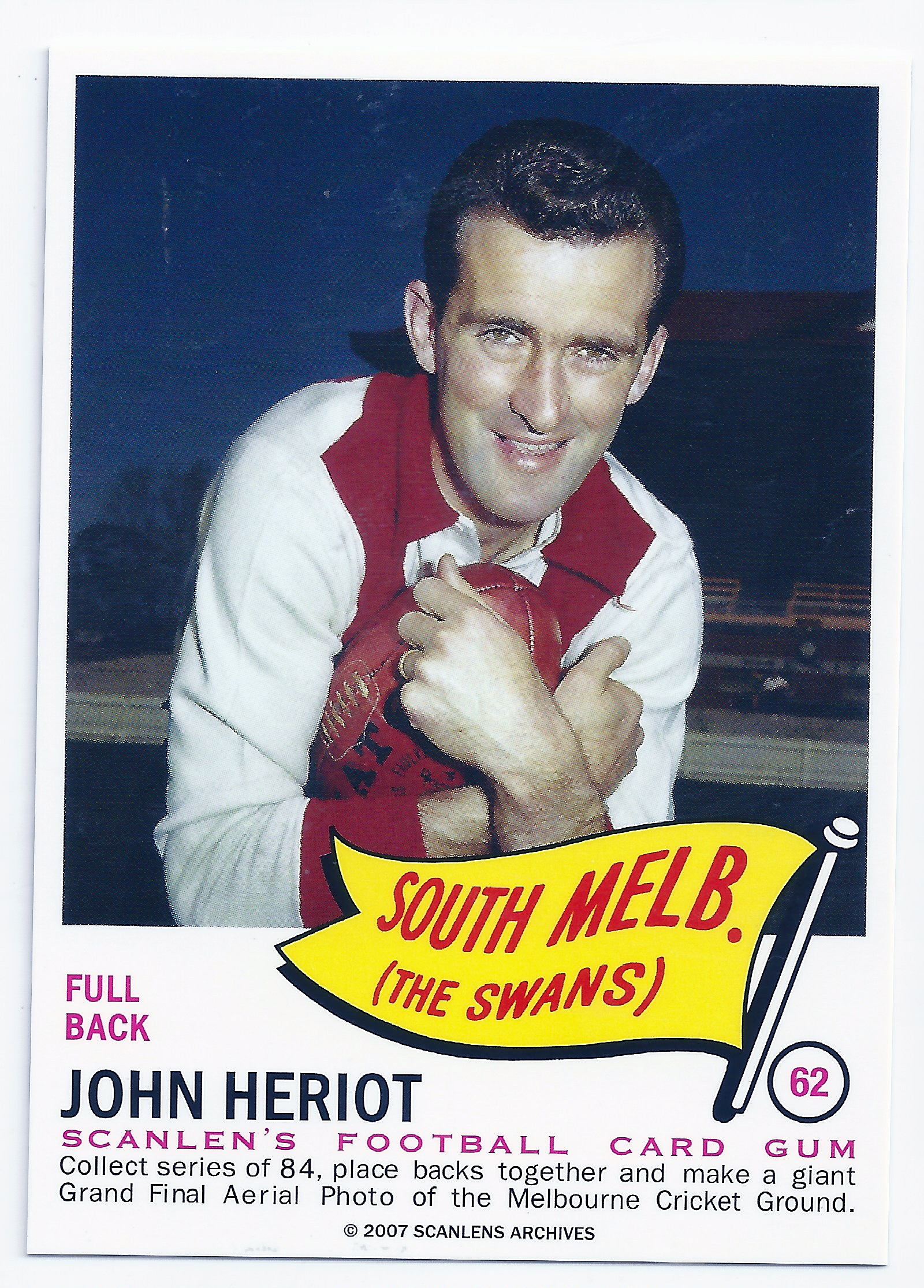 2007 – 1966 Scanlens Flag Archives (62) John Heriot South Melbourne