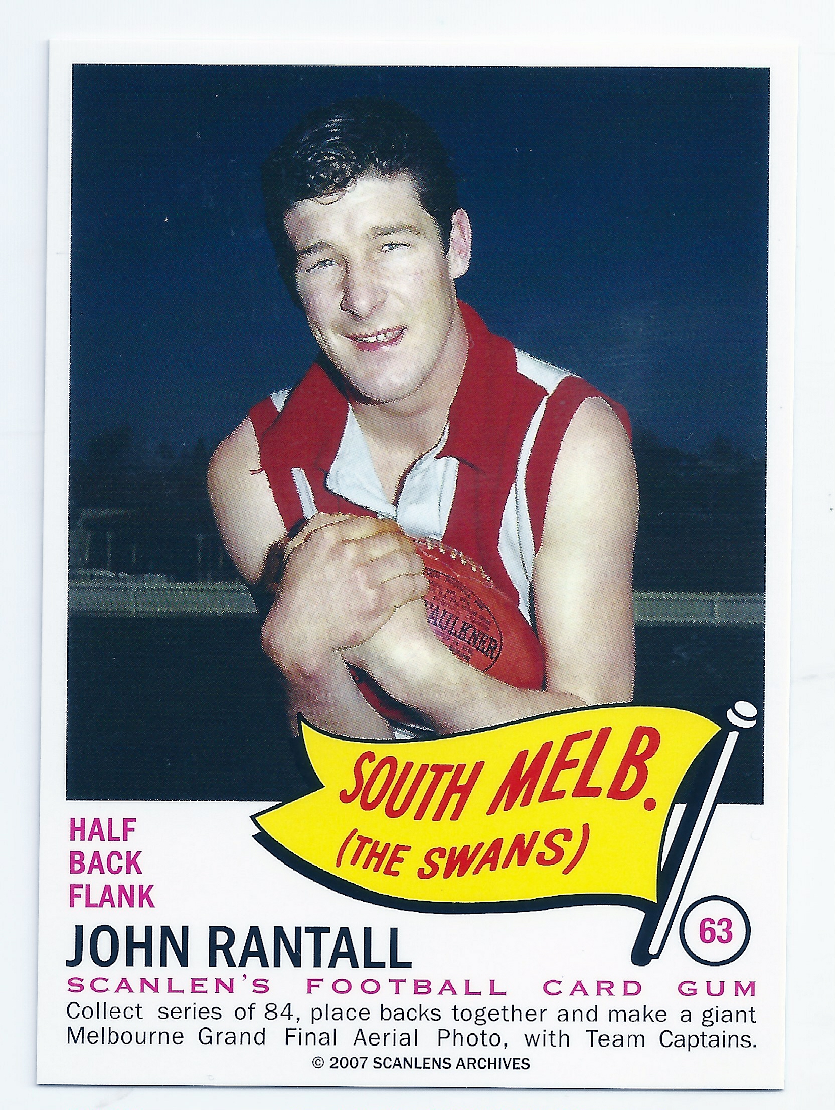 2007 – 1966 Scanlens Flag Archives (63) John Rantall South Melbourne