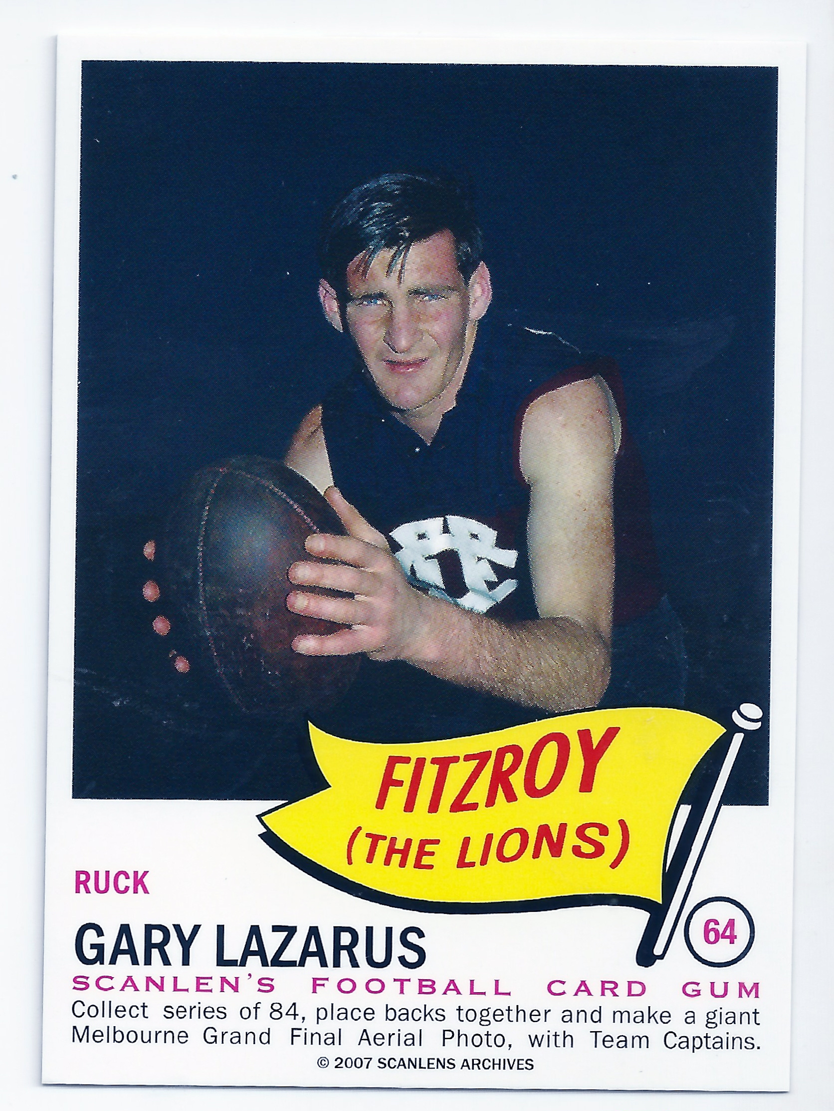 2007 – 1966 Scanlens Flag Archives (64) Gary Lazarus Fitzroy