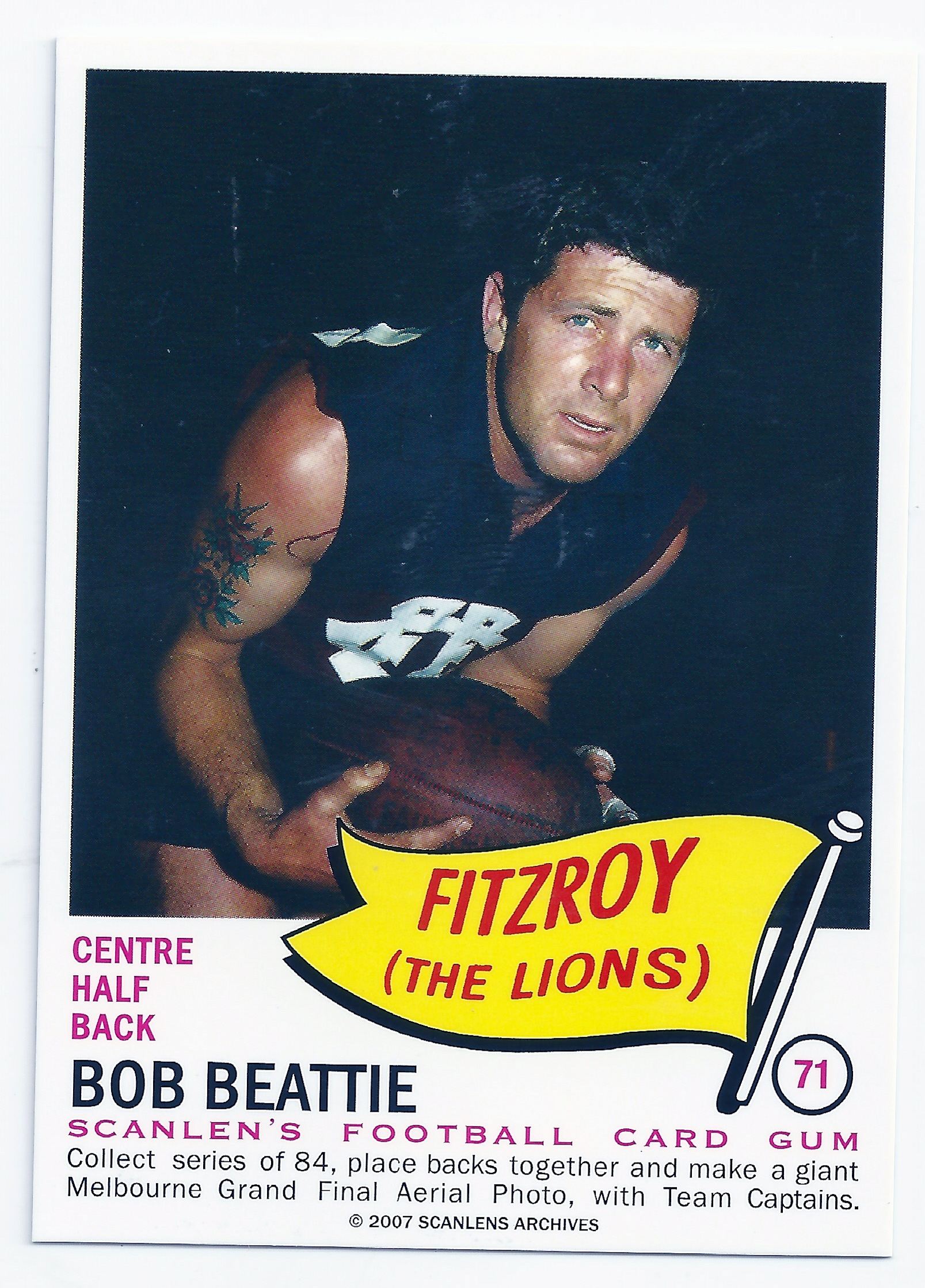 2007 – 1966 Scanlens Flag Archives (71) Bob Beattie Fitzroy